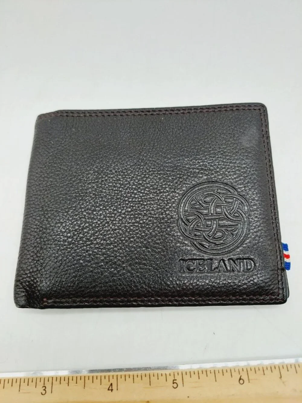 Vintage Iceland Wallet Bilfold Black Souvenir